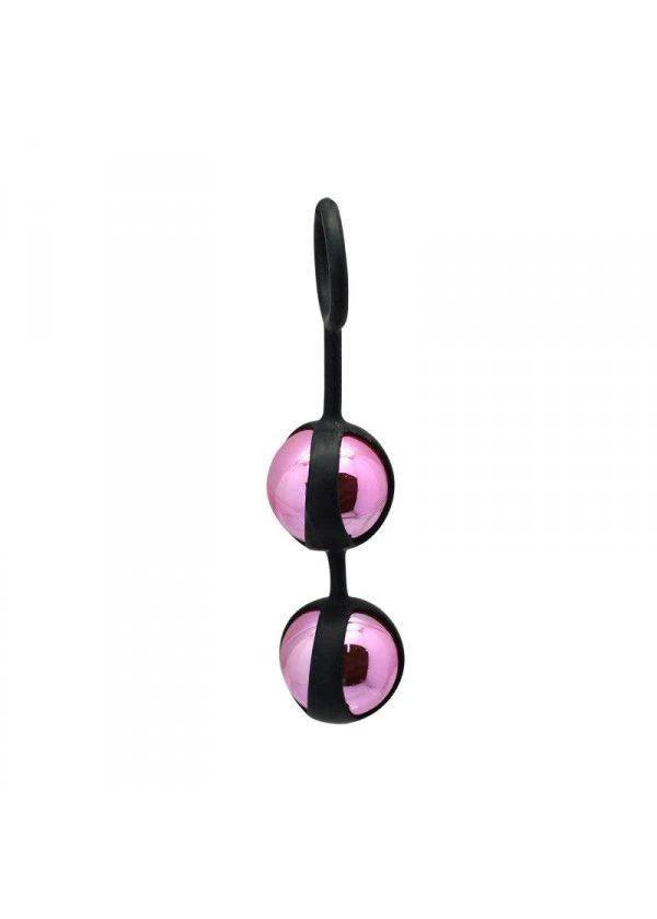 DUO PLEASURE BALLS. WEIGHTED STEEL BALLS INSIDE.