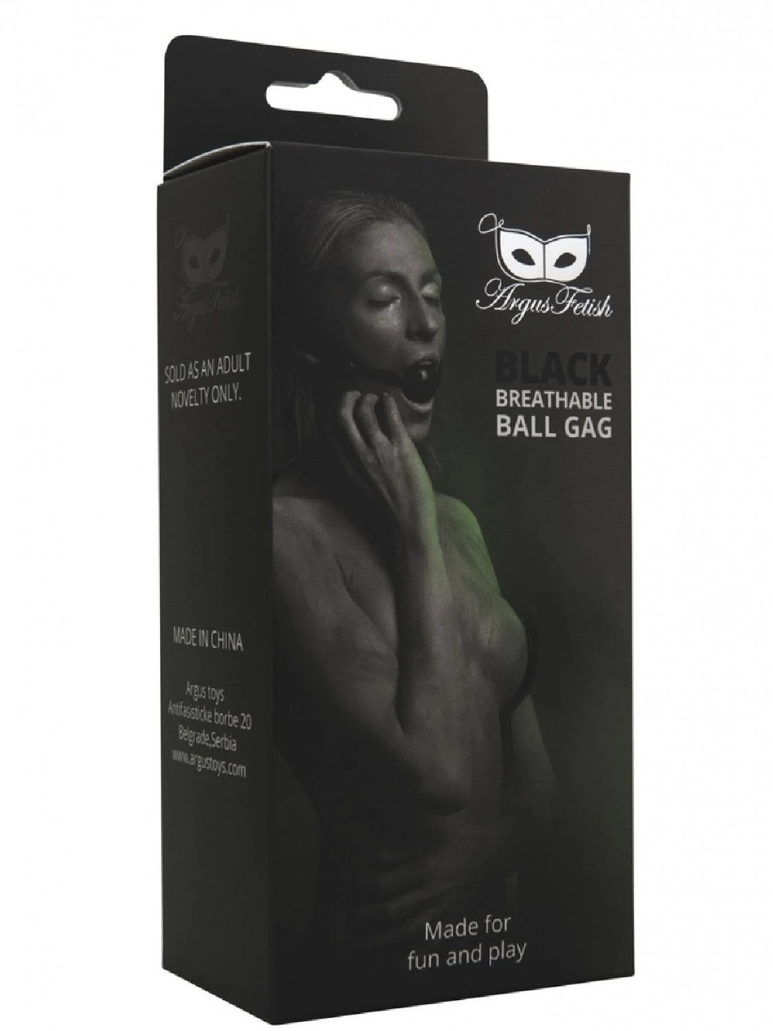 Bâillon-boule respirant noir