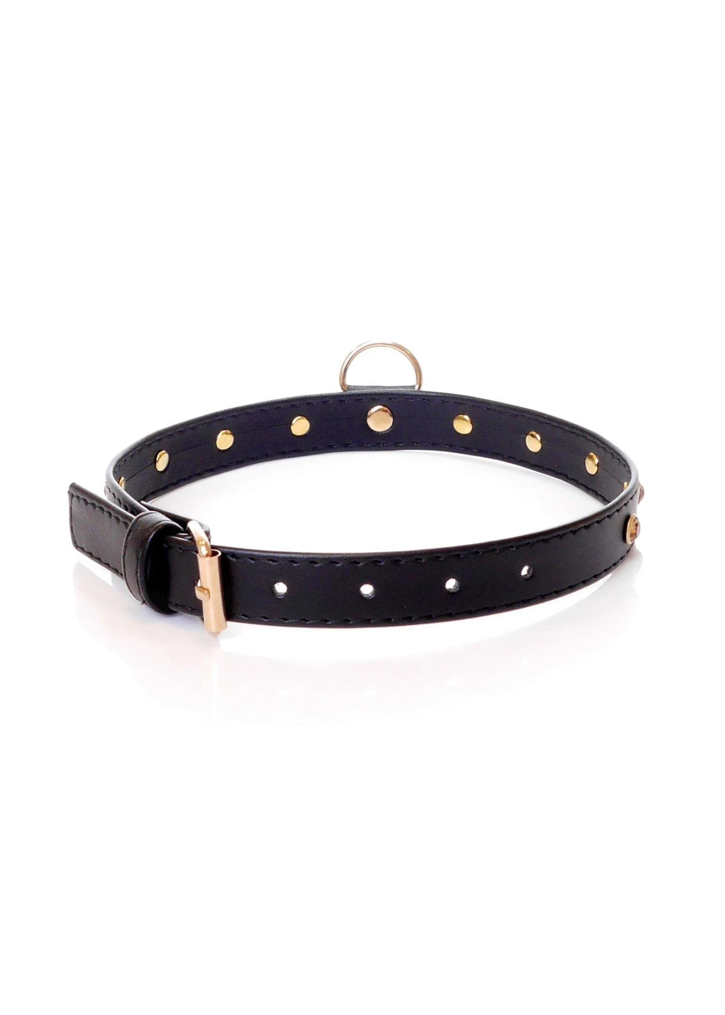 Fetish B - Série - Collier 2 cm cristal doré