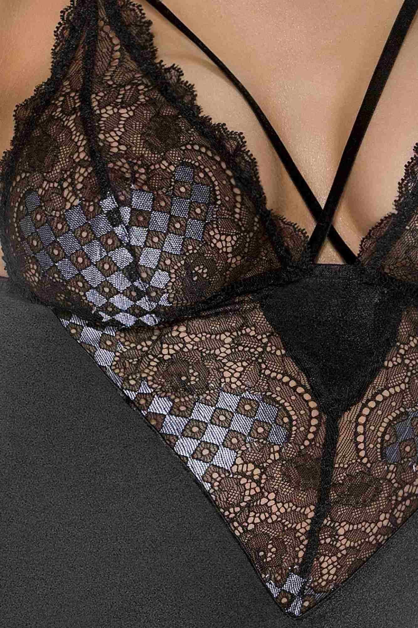 Lingerie-GIORGIA CHEMISE black XXL/XXXL - Casmir