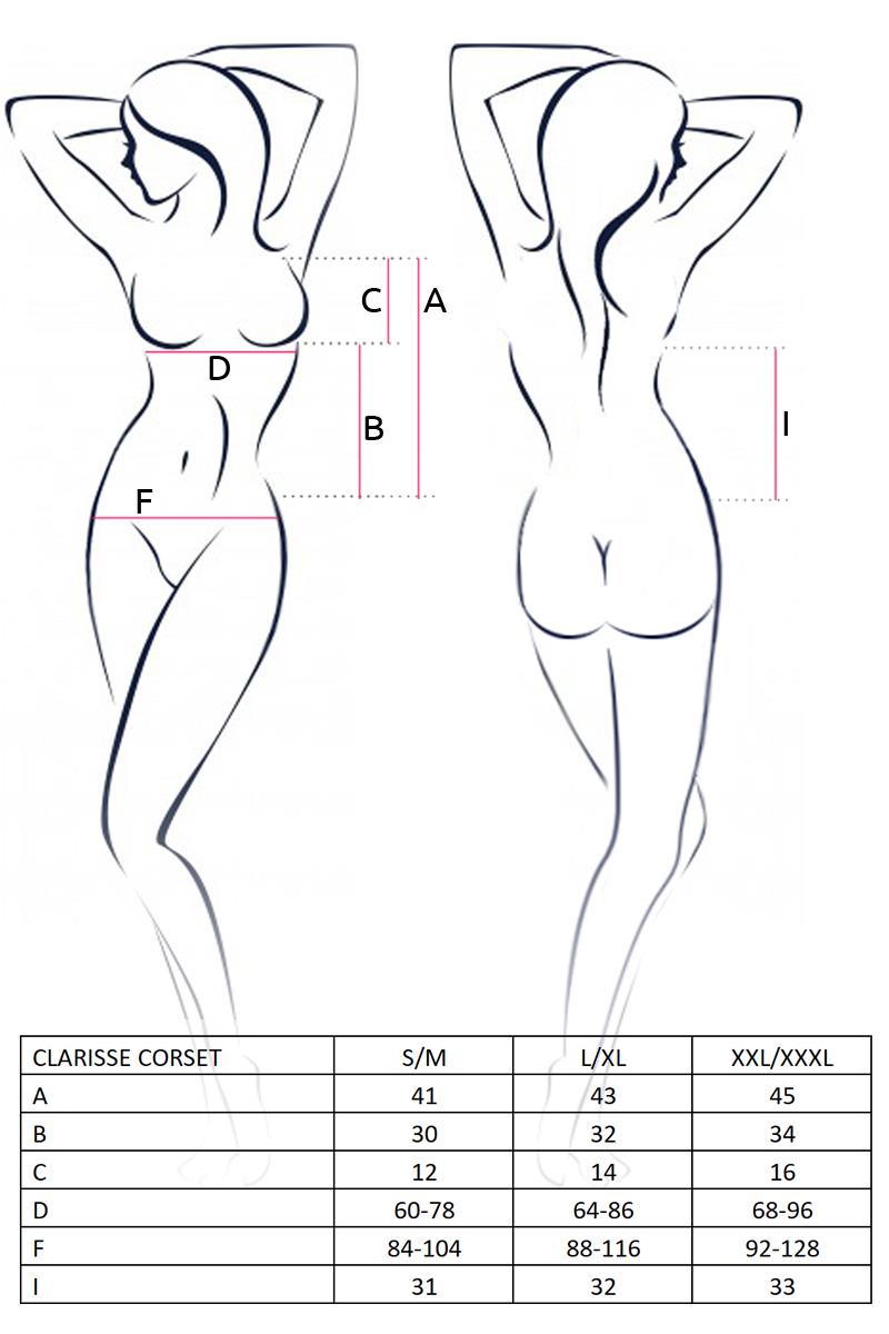 Lingerie-CLARISSE CORSET black XXL/XXXL - Casmir