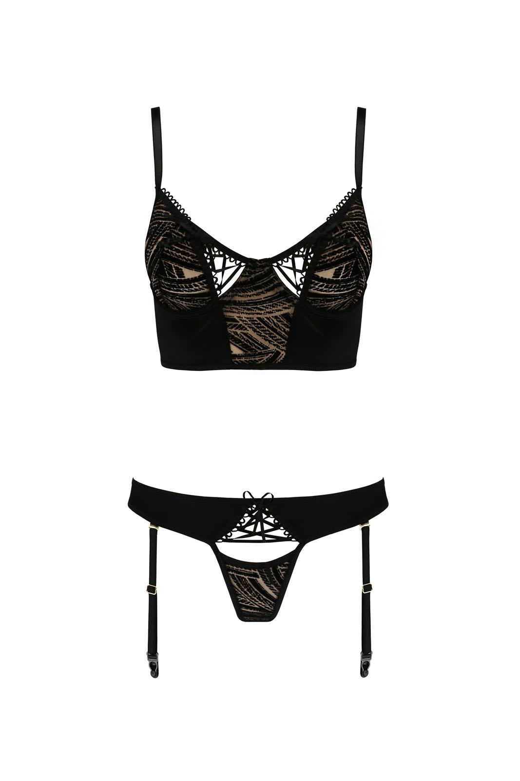 Lingerie - ENSEMBLE LARA noir L/XL - Casmir