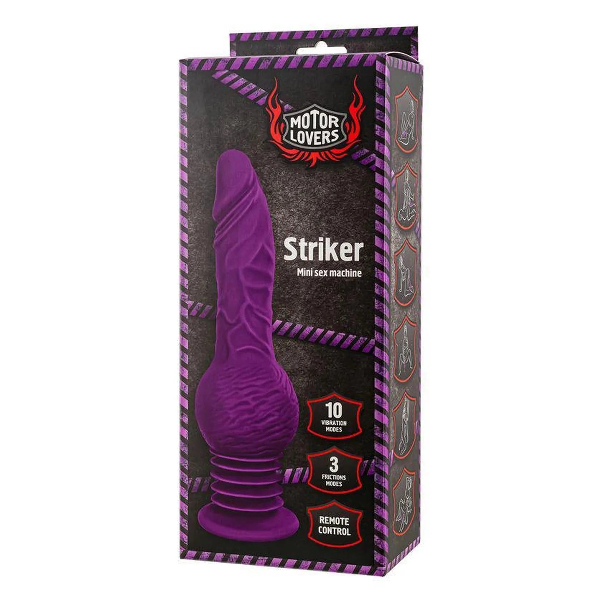 Mini sex machine Striker, MotorLovers with remote control, silicone, ABS, 23.5cm