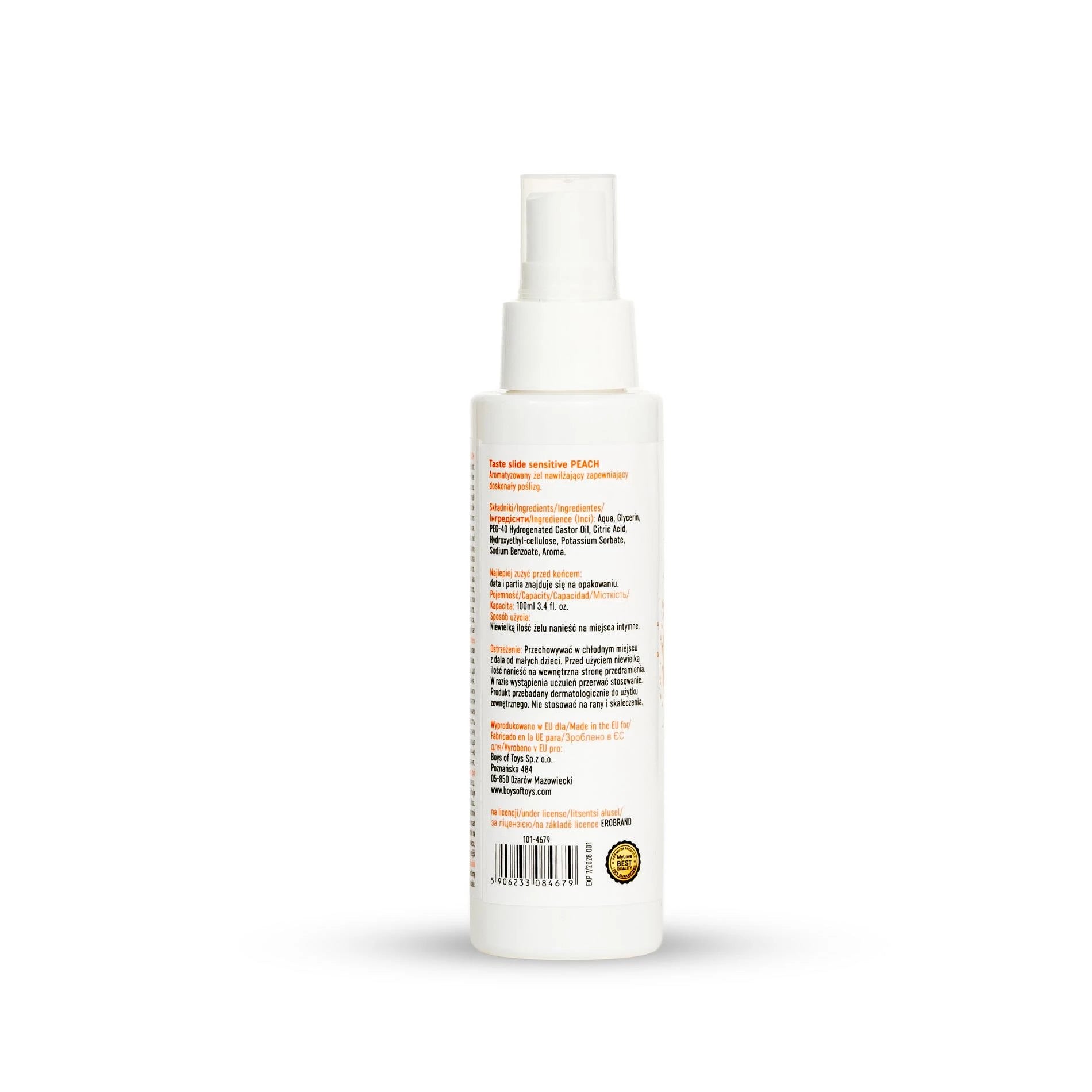 MyLove Taste-slide sensitive-peach 100 ml.