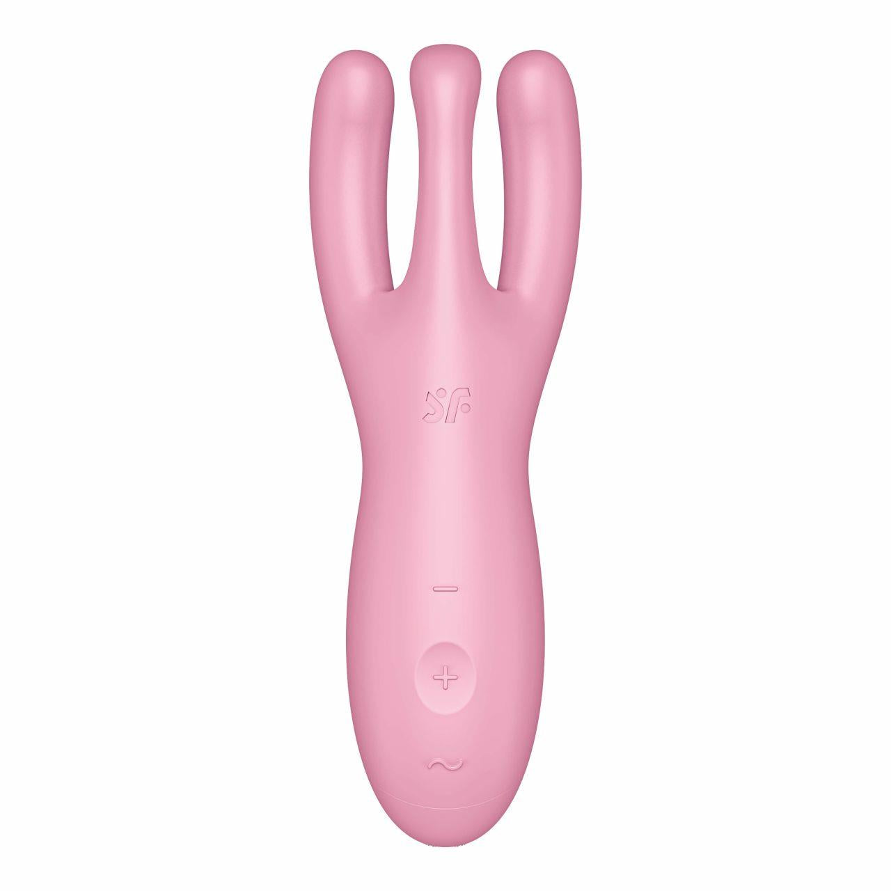Threesome 4Plus - Lay-on Vibrator with App - Pink