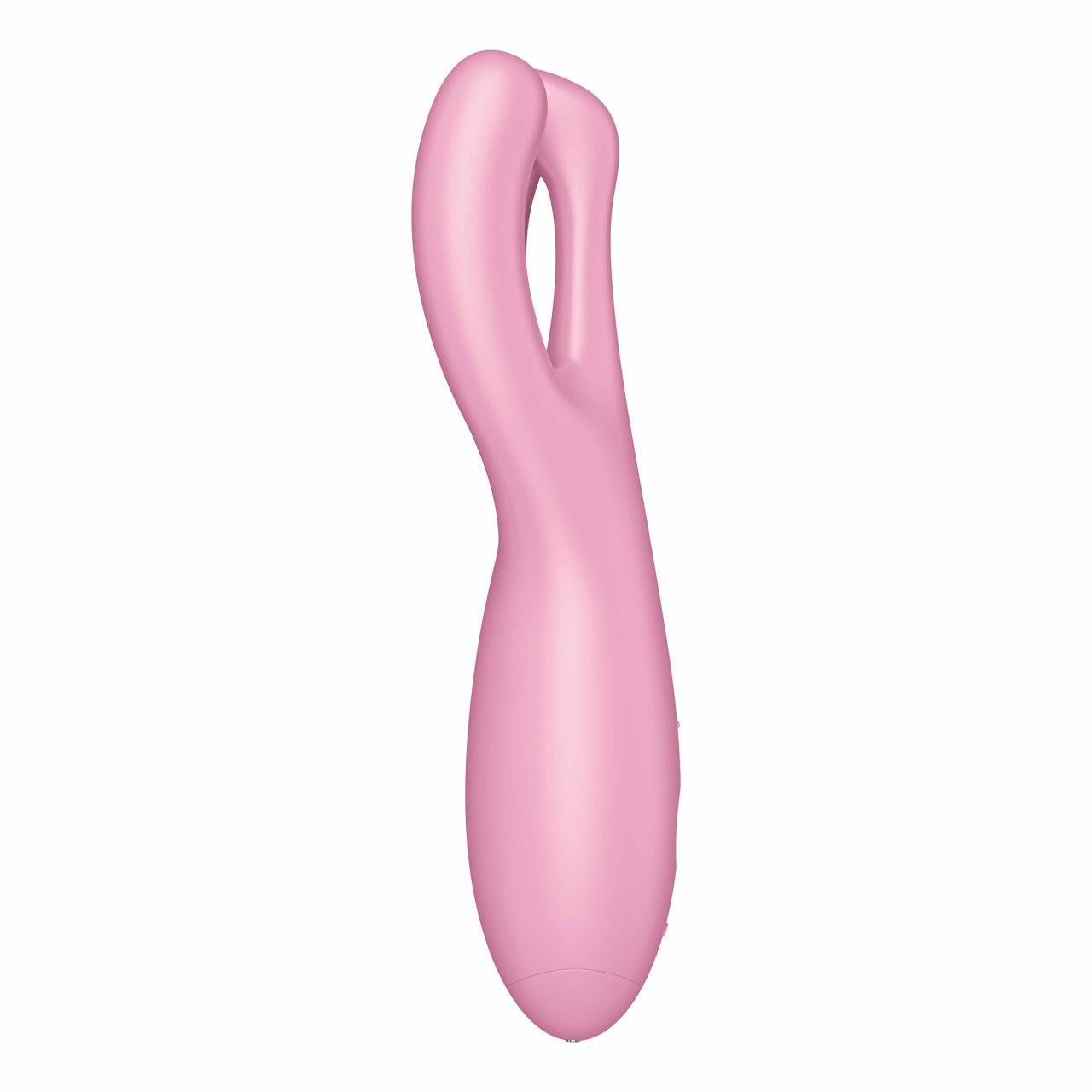 Threesome 4Plus - Lay-on Vibrator with App - Pink