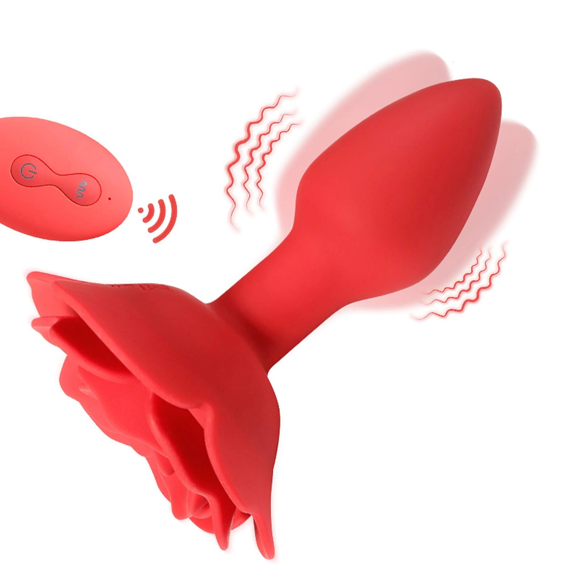 Rose bouchon anal rotatif