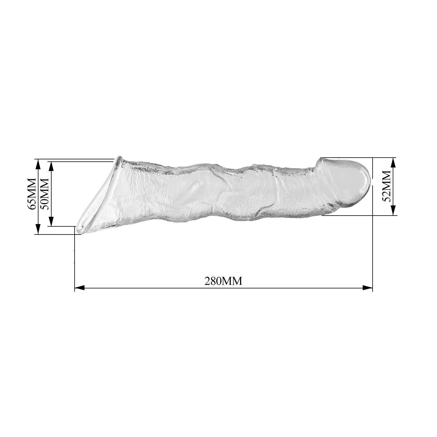 Pretty Love Extension Penis Sleeve with Modular Length Blocks Clear – 28 cm