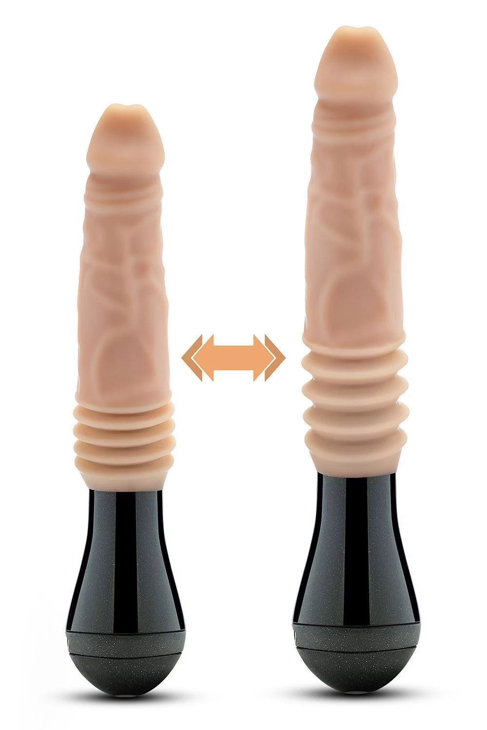 DR. SKIN SILICONE DR. KNIGHT THRUSTING GYRATING VIBRATING DILDO BEIGE