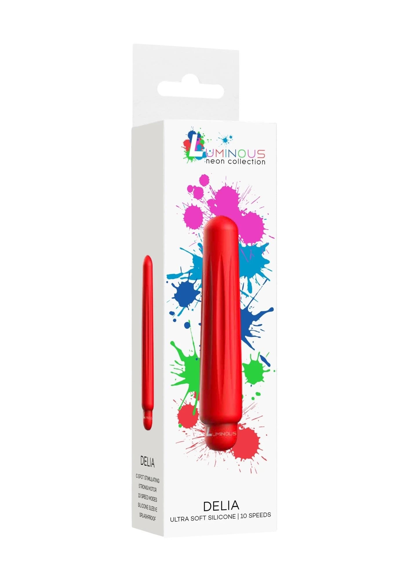Delia - Balle ABS avec manchon - 10 vitesses - Rouge