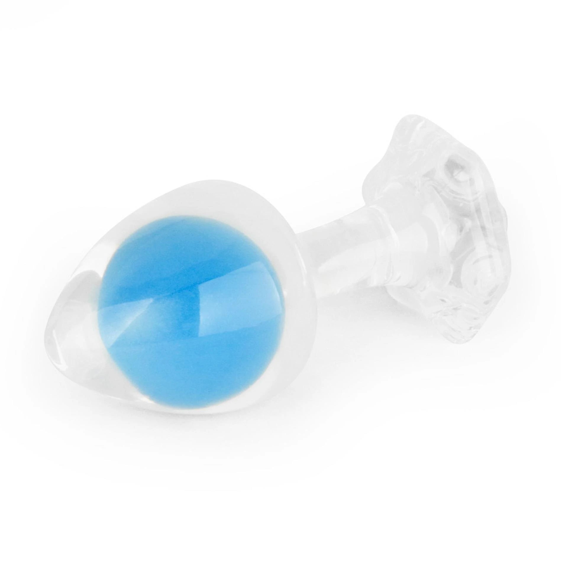 Gemoria Plug anal en silicone (brille dans le noir) - bleu