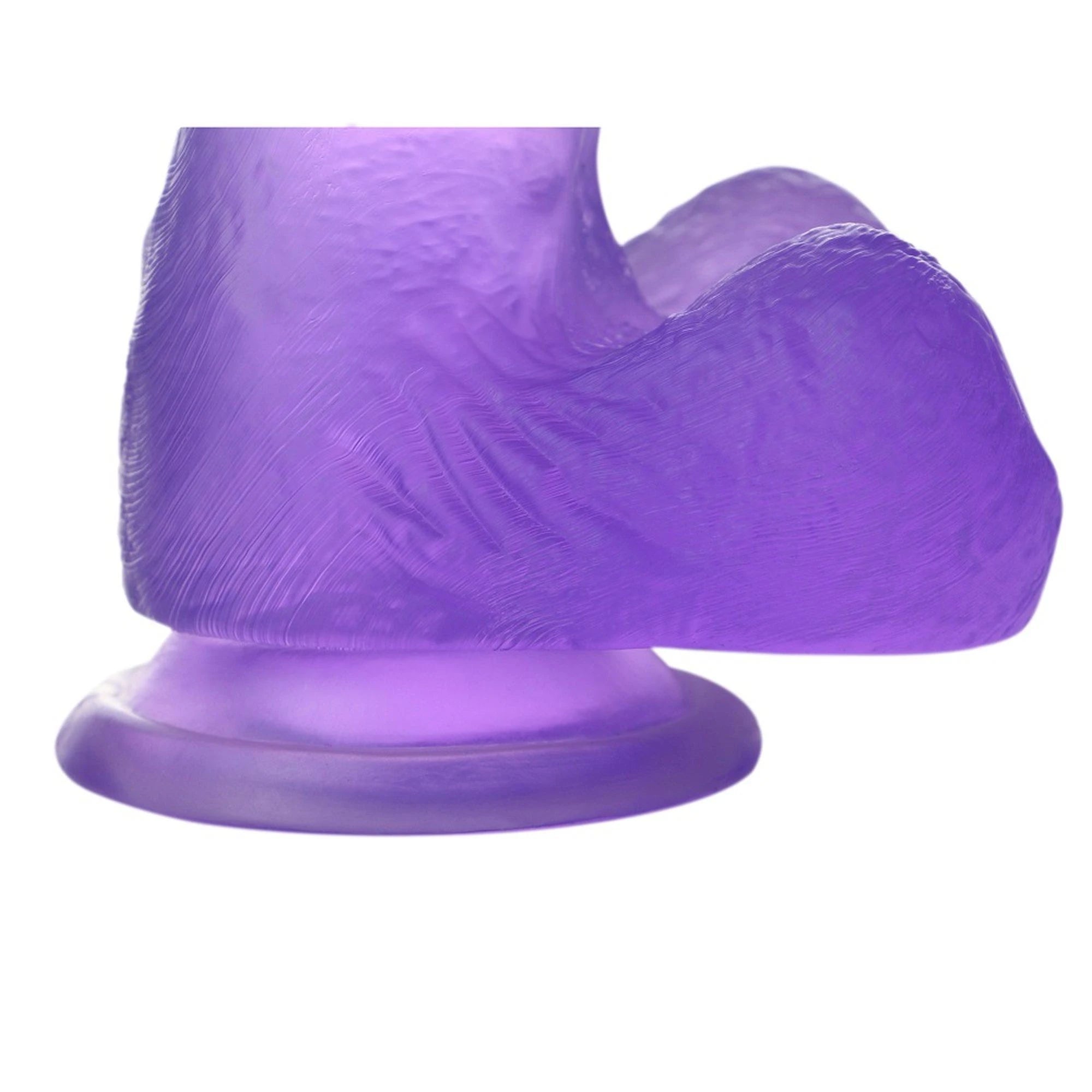 Gode de 6 pouces en cristal avec picots Jelly violet