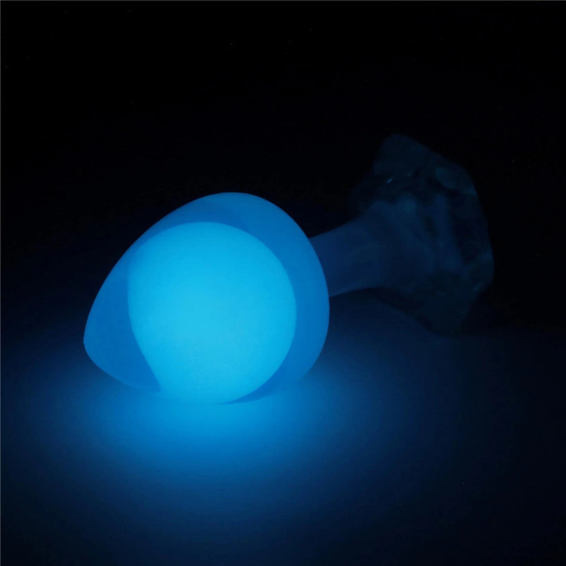 Gemoria Plug anal en silicone (brille dans le noir) - bleu