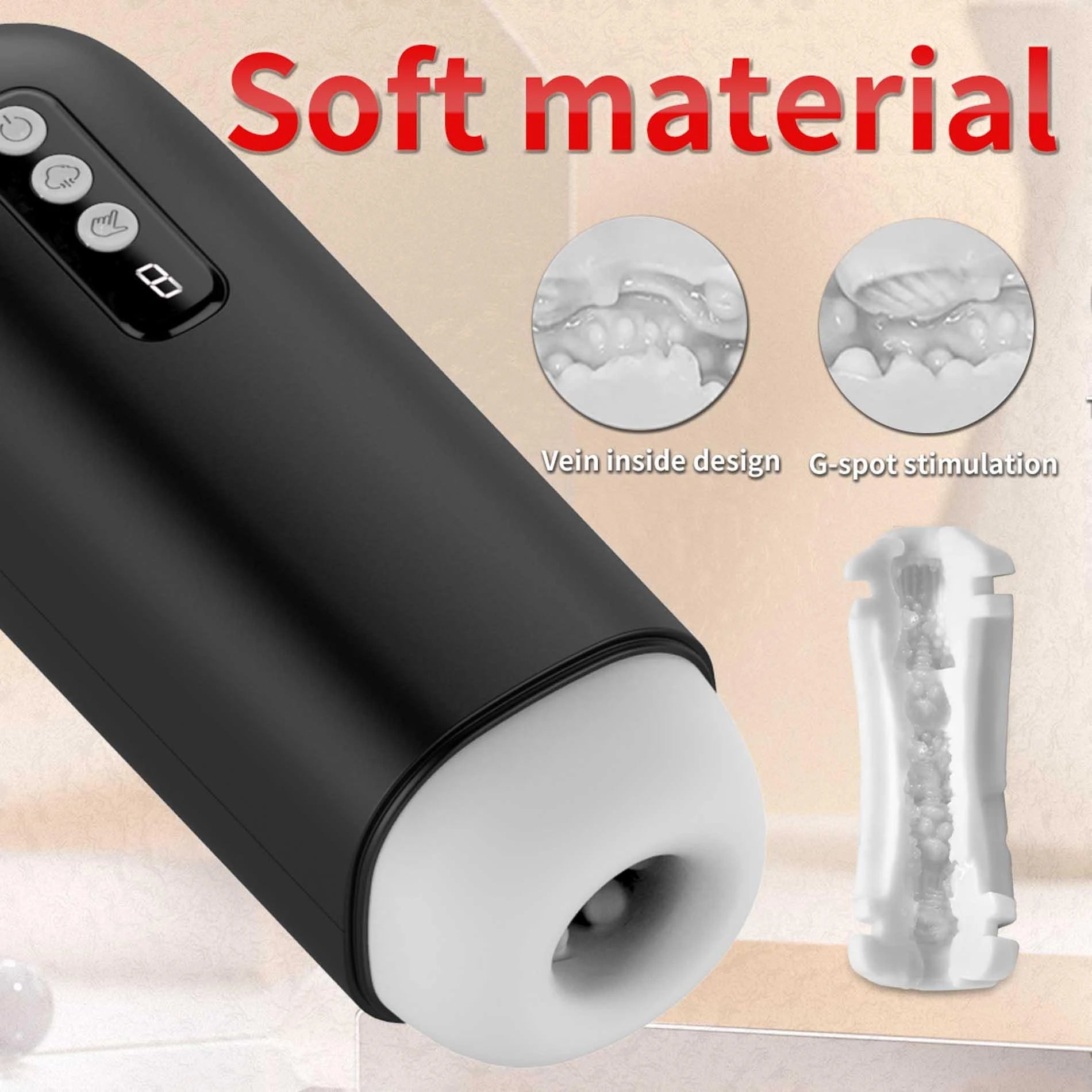 Masturbateur - 8 modes de succion
+ Fonction interactive