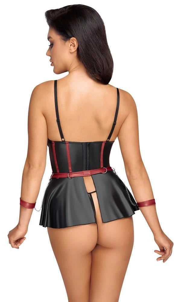 Ensemble soutien-gorge rehausseur bondage 85B/L