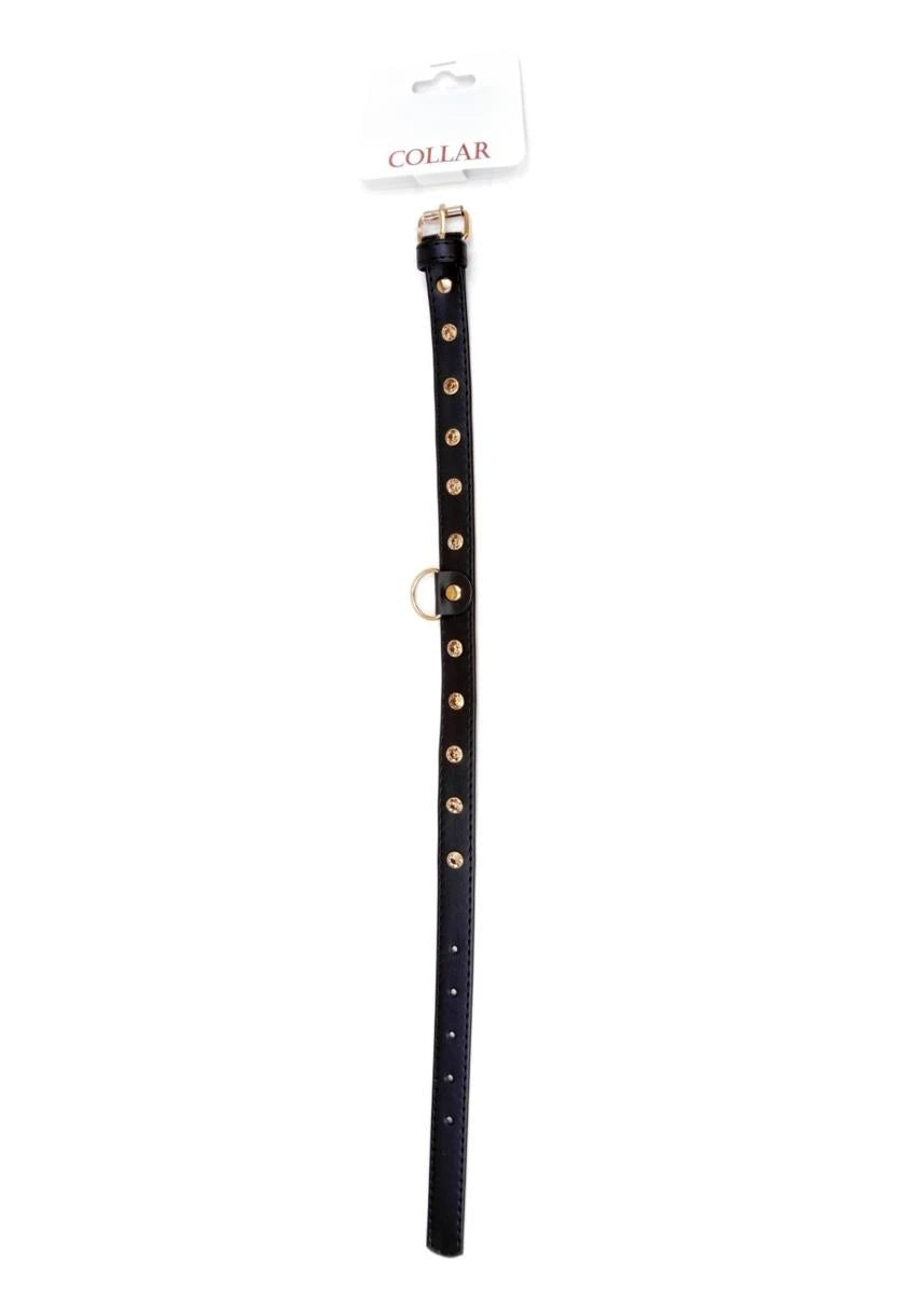 Fetish B - Série - Collier 2 cm cristal doré