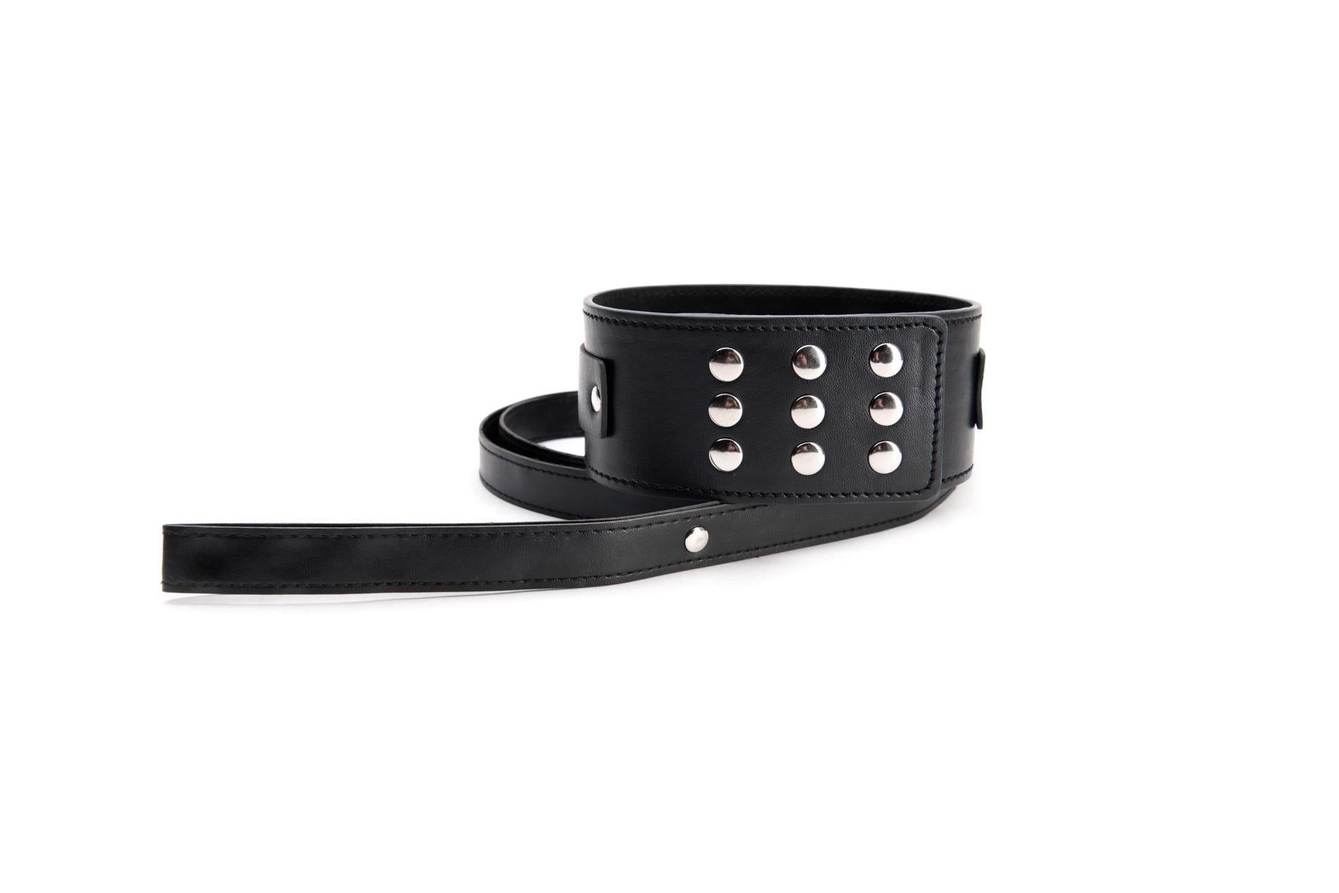 Black Collar With Leash