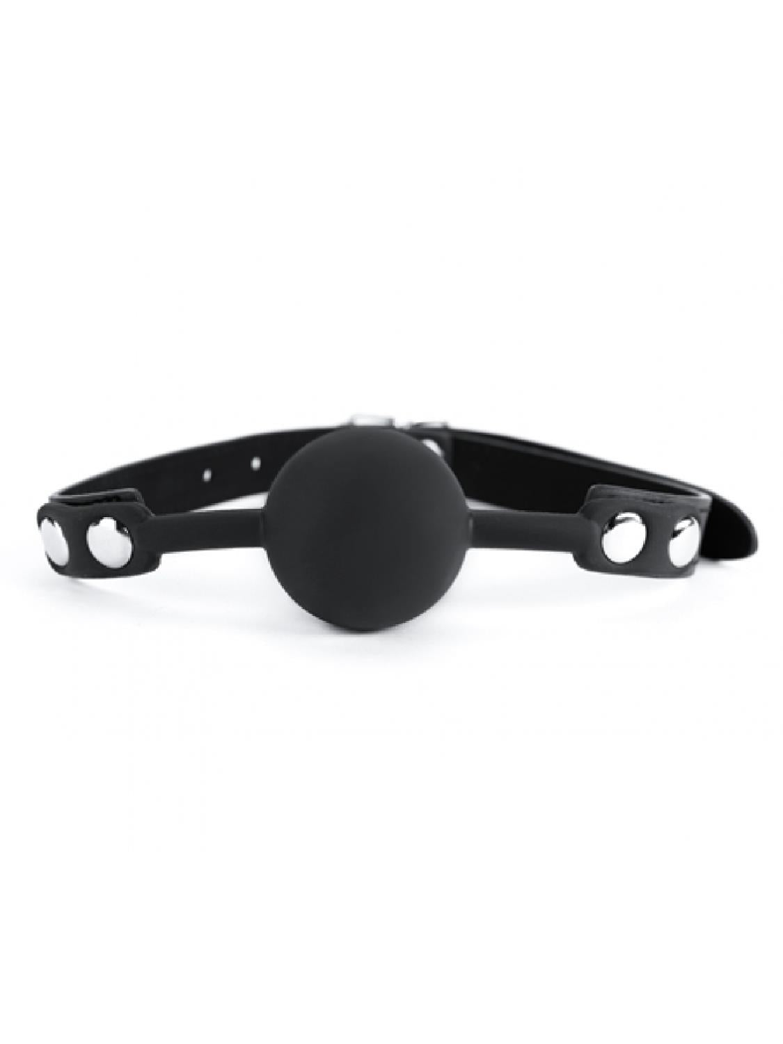 Bâillon sphérique en silicone noir