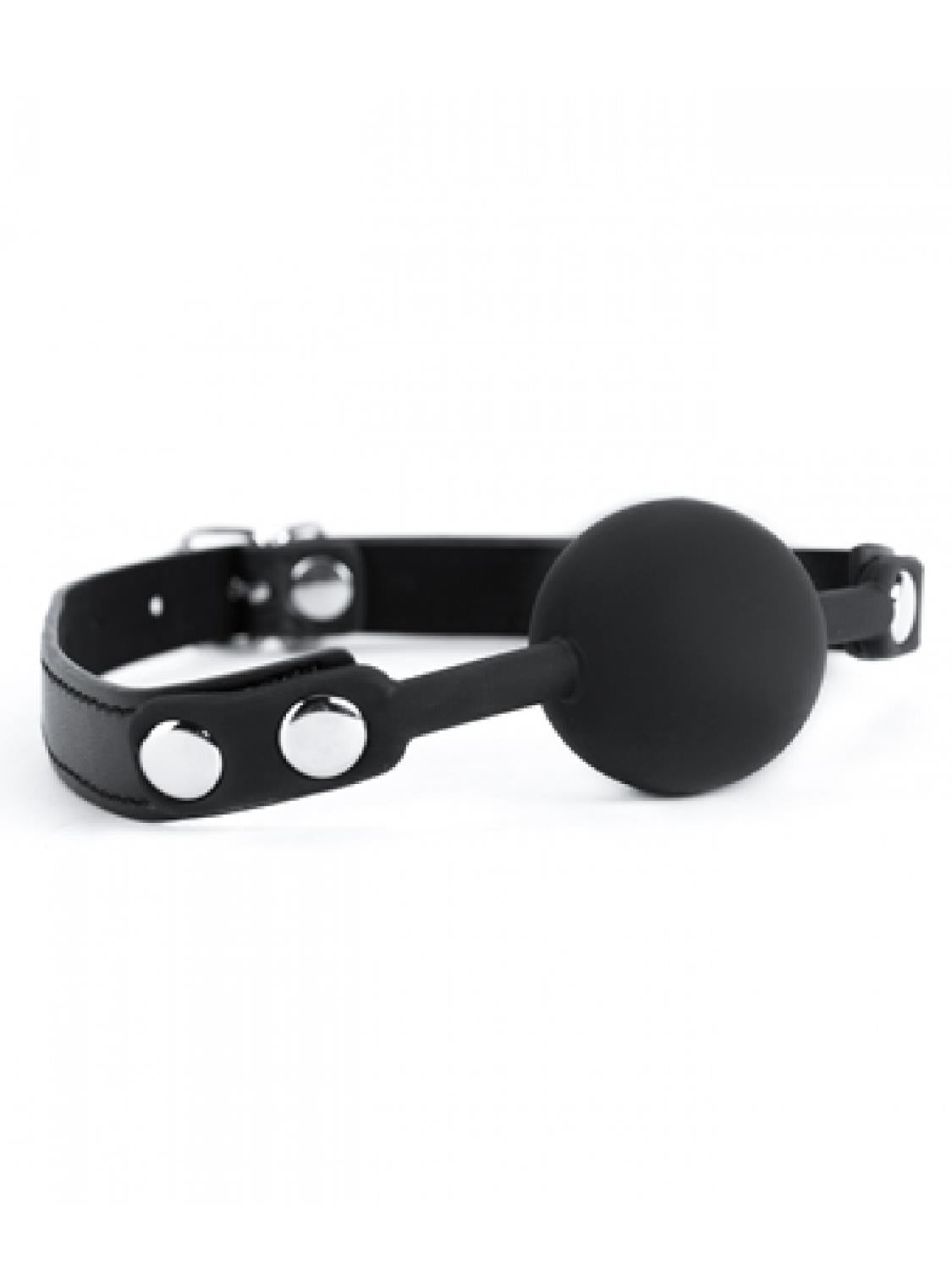 Bâillon sphérique en silicone noir