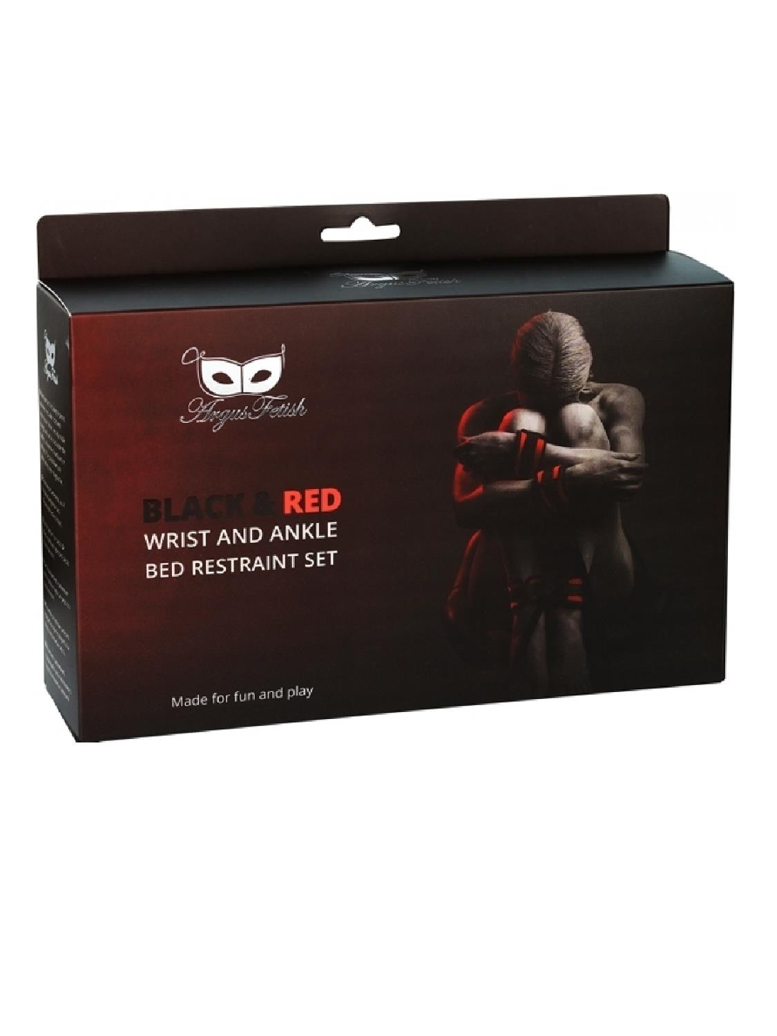 Lit d'attache noir et rouge