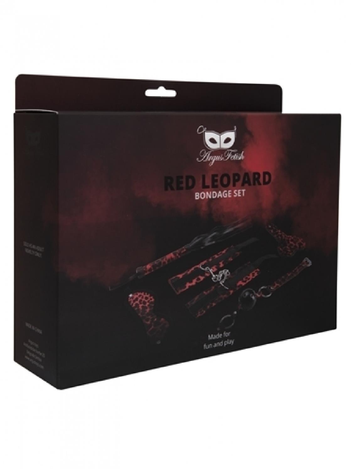 Ensemble bondage 5 pièces léopard