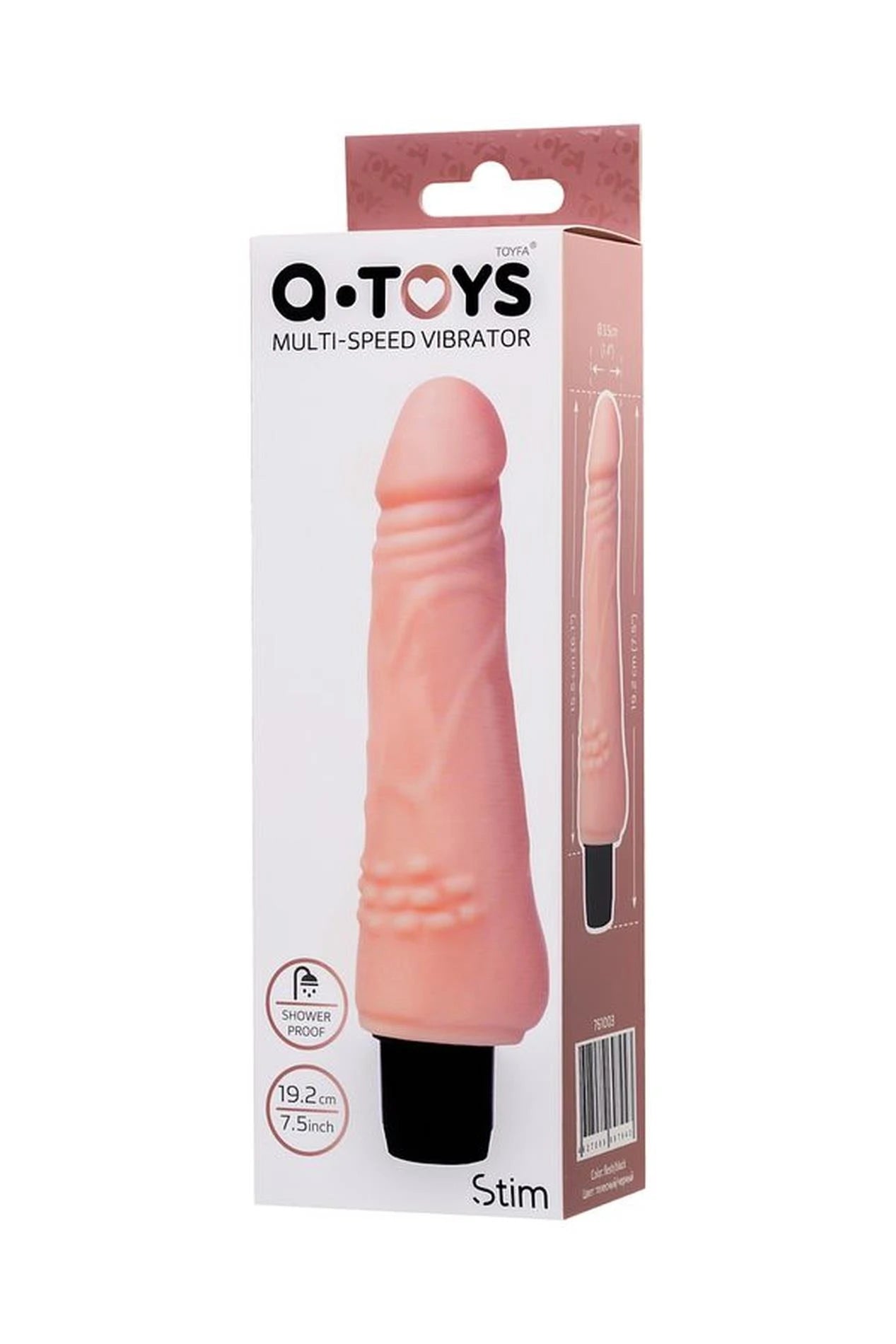 A-TOYS, Realistic Multi-Speed vibrator,, TPE, vibration modes, 15.5 cm