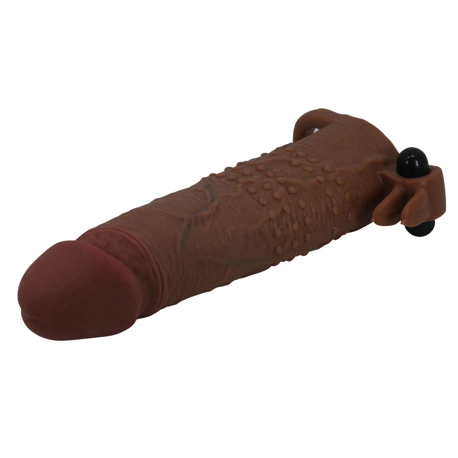 Pretty Love Quillon – 20 cm Vibrating Penis Sleeve Brown