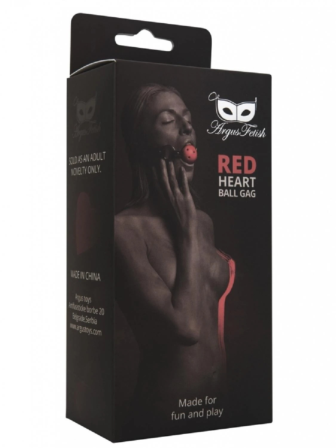 Bavaglio a sfera Cuore Rosso