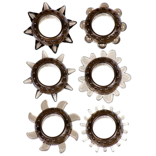 Ring- Tickler Set Textured Ring Smoke