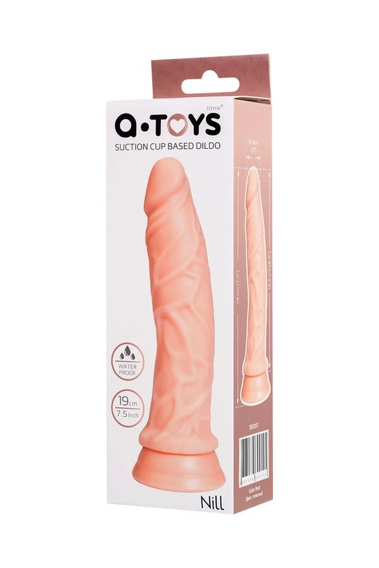 A-TOYS, Realistic Dildo, TPE, Flesh, 16.5 cm