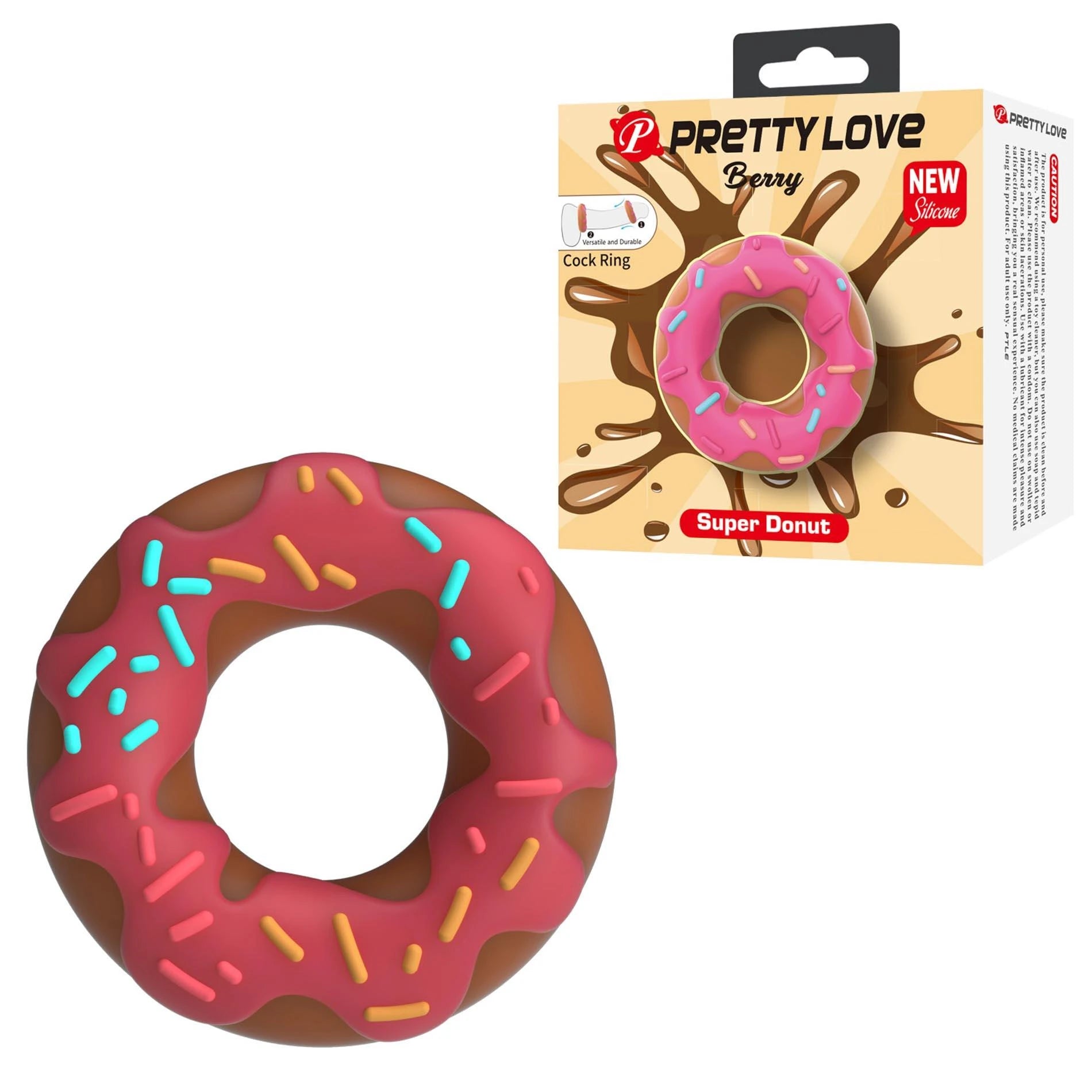 Anneau pénien en silicone Pretty Love Berry Super Donut