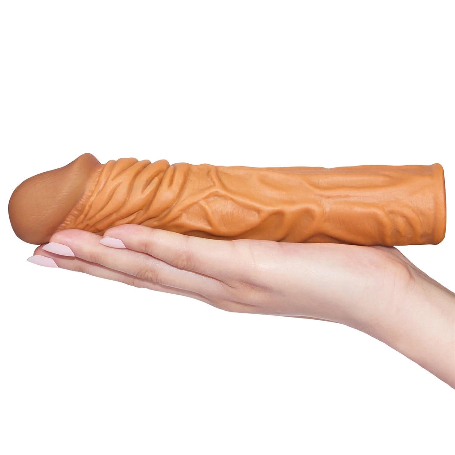 Add 2″ Pleasure X Tender Penis Sleeve Brown