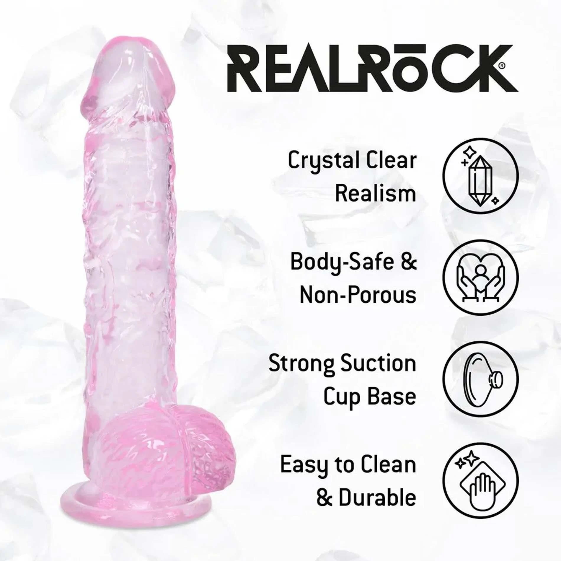 Realistic Dildo with Balls - 5 / 12,7 cm - Pink
