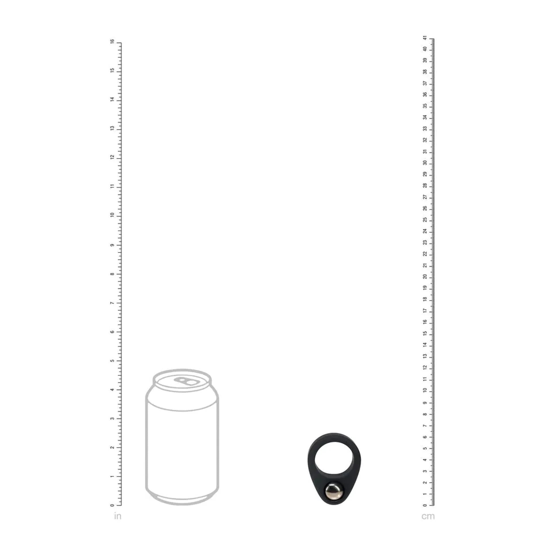 Bague pénienne lestée en silicone liquide simple – Noire