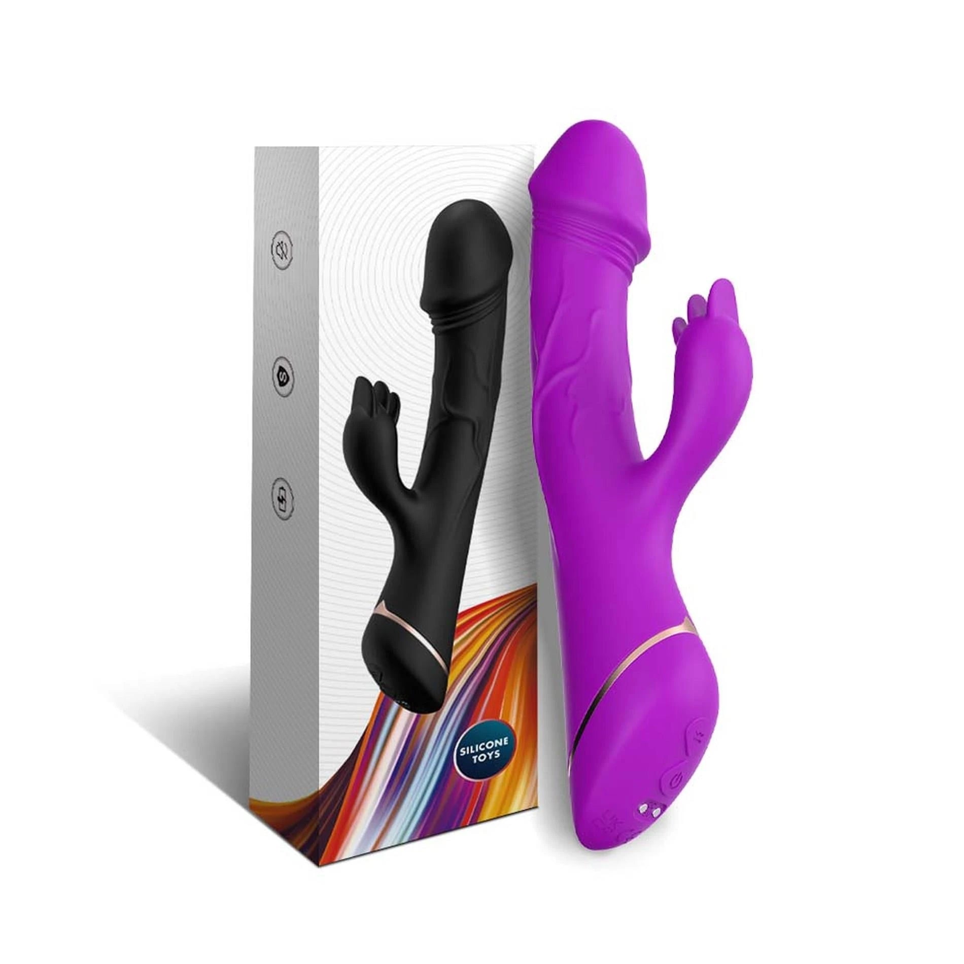 Rubberco Violet, 2* 9 fonctions de vibration