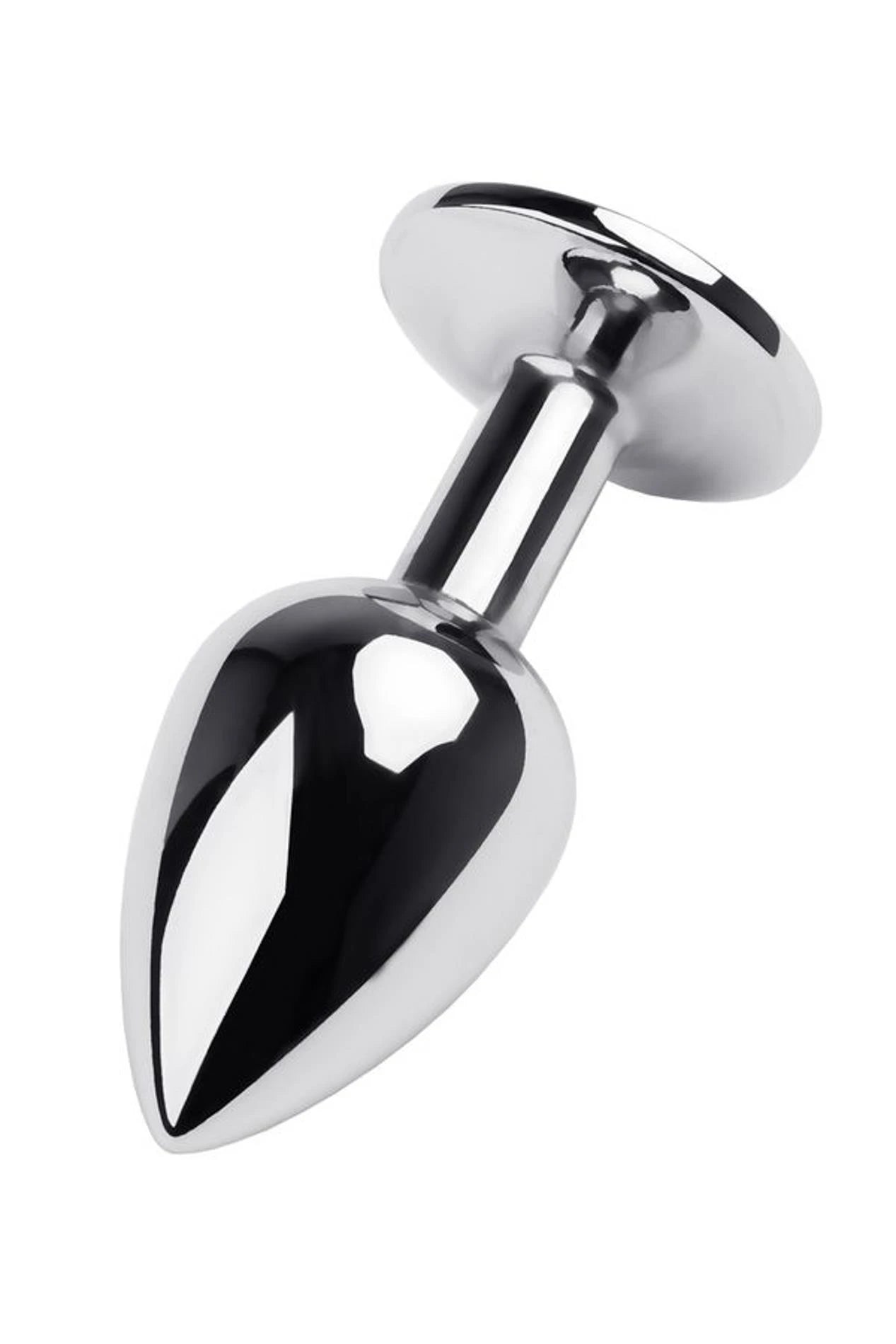 Métal par TOYFA, Strass anal, métal, argent, avec cristal de tourmaline, 7 cm, O 2,8 cm, 50 g