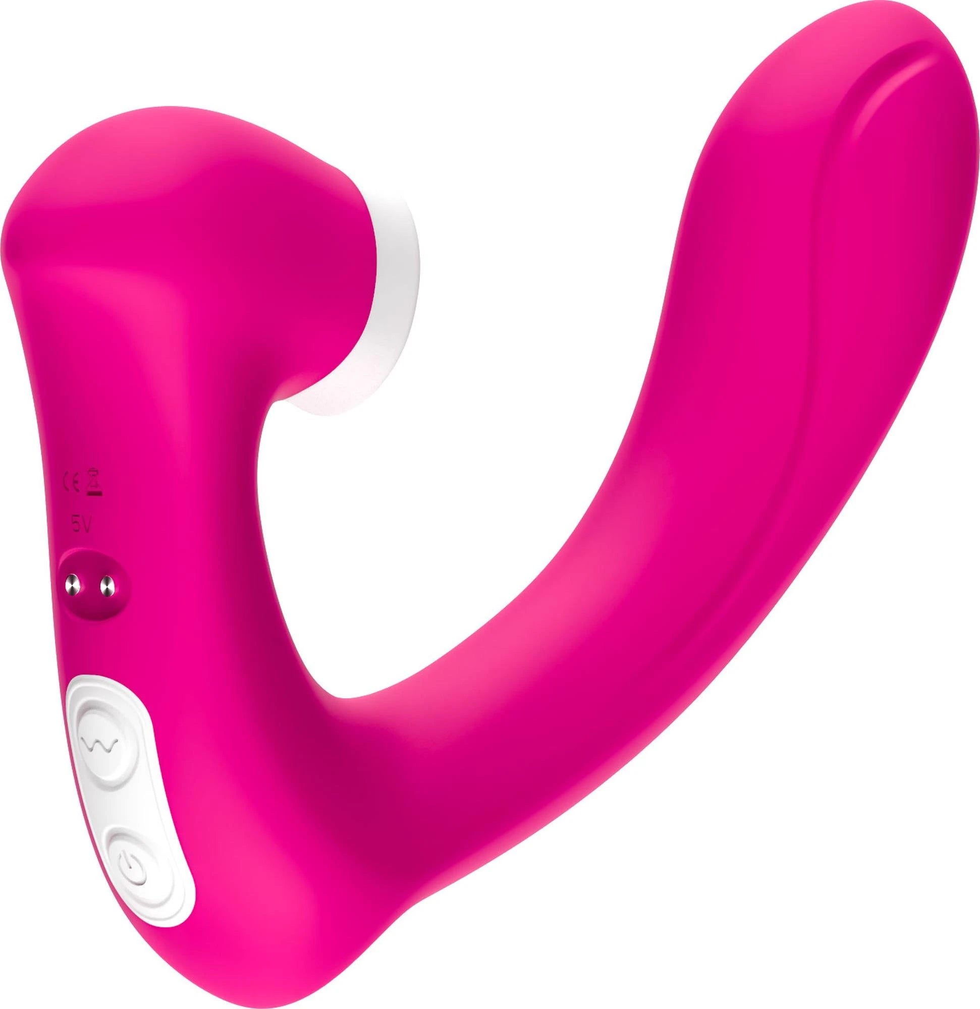 Silicone Stimulator 2*9 Vibration Function Rose Red