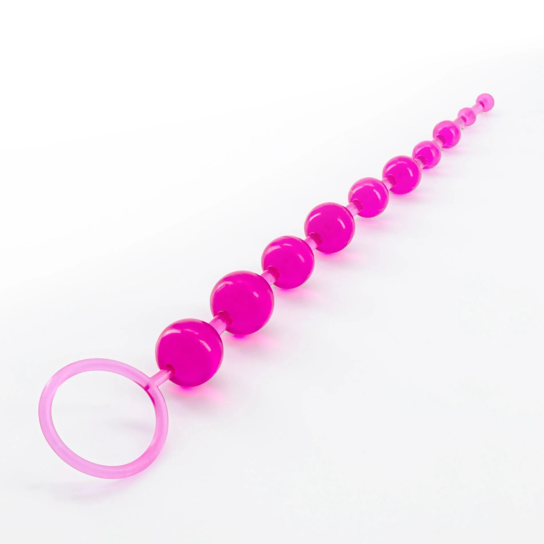 Basic Anal Beads - 10 Bead Chain - Pink