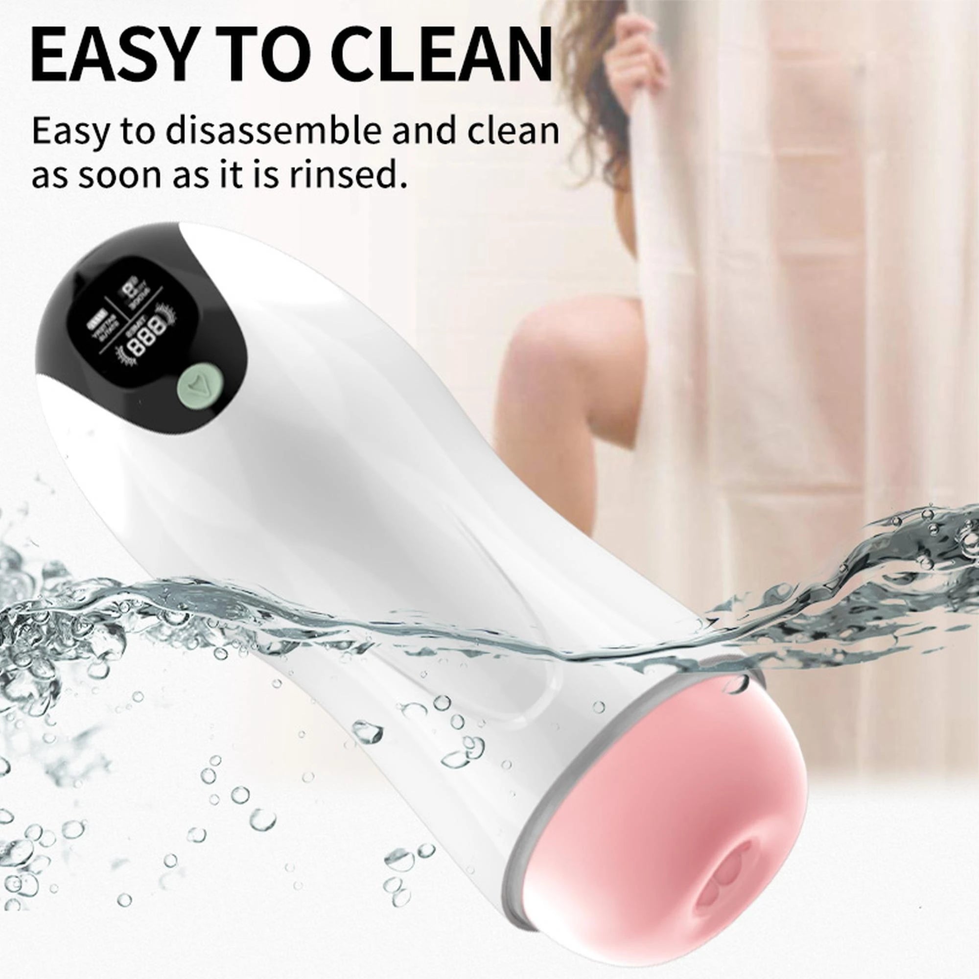Masturbateur vibrant 8 modes de vibration + fonction interactive