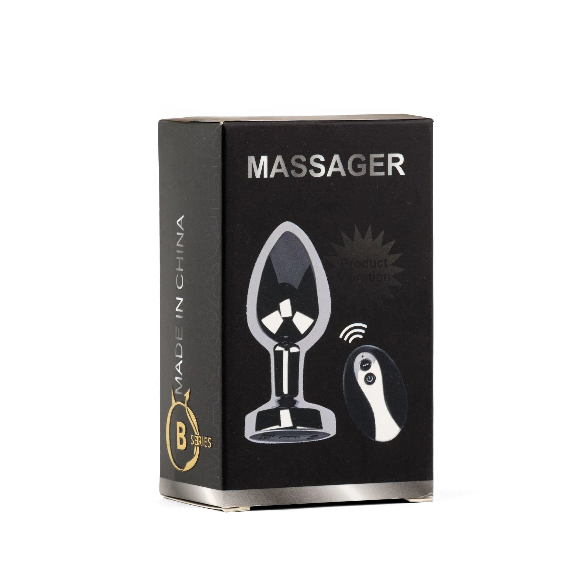 Metal Butt Plug M Vibrator USB - Remote Control