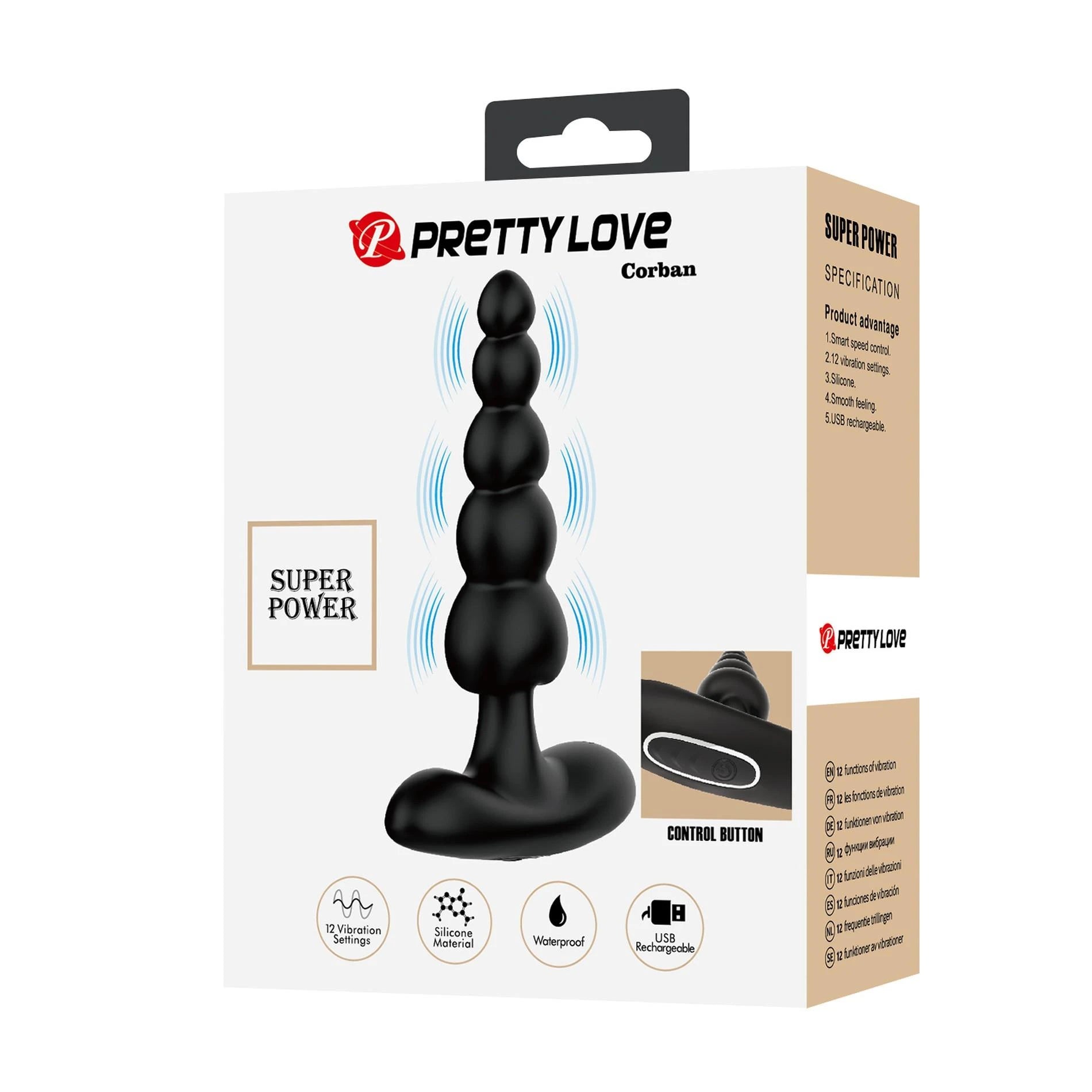 PRETTY LOVE - Corban, 10 Wibracji, Silikon