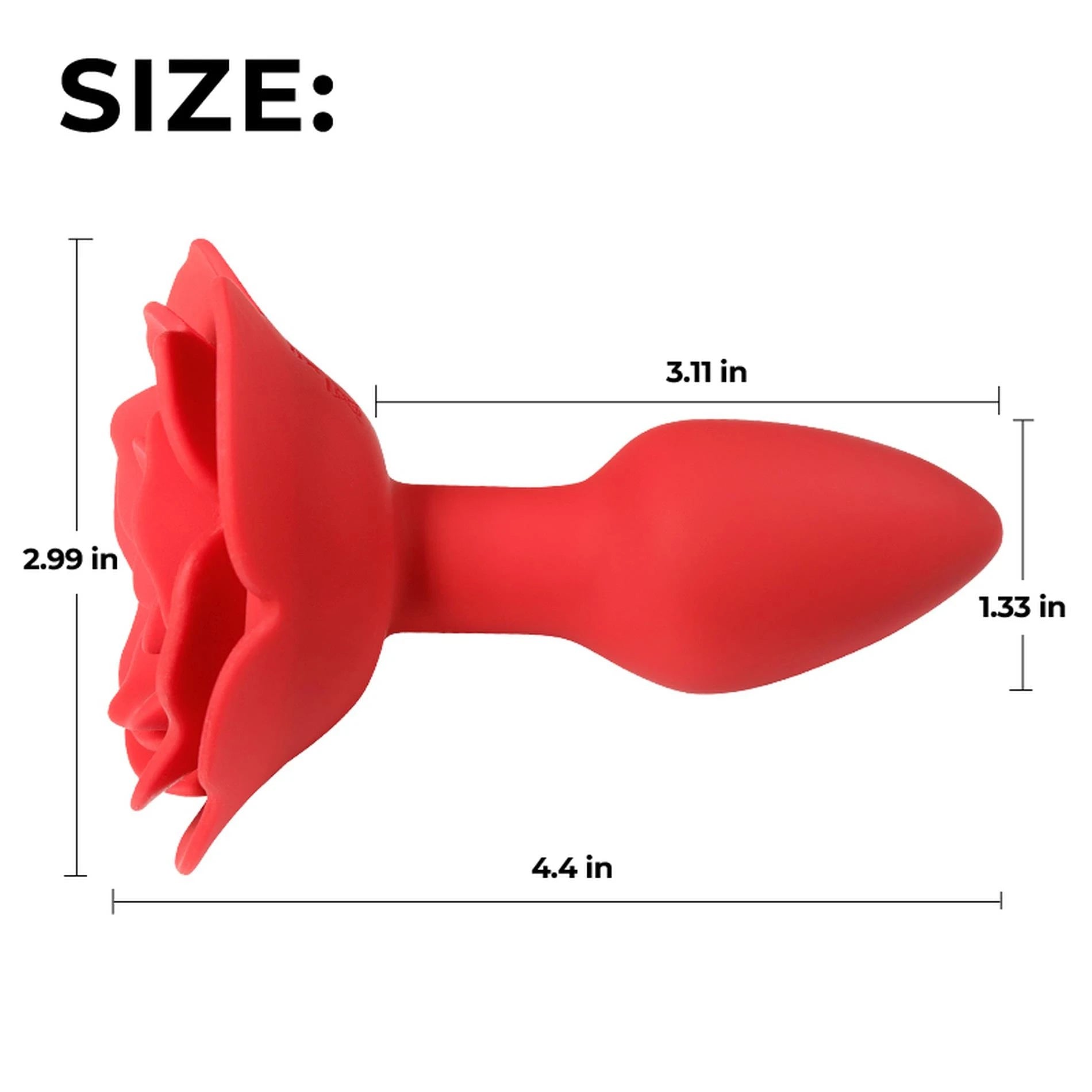 Rose bouchon anal rotatif