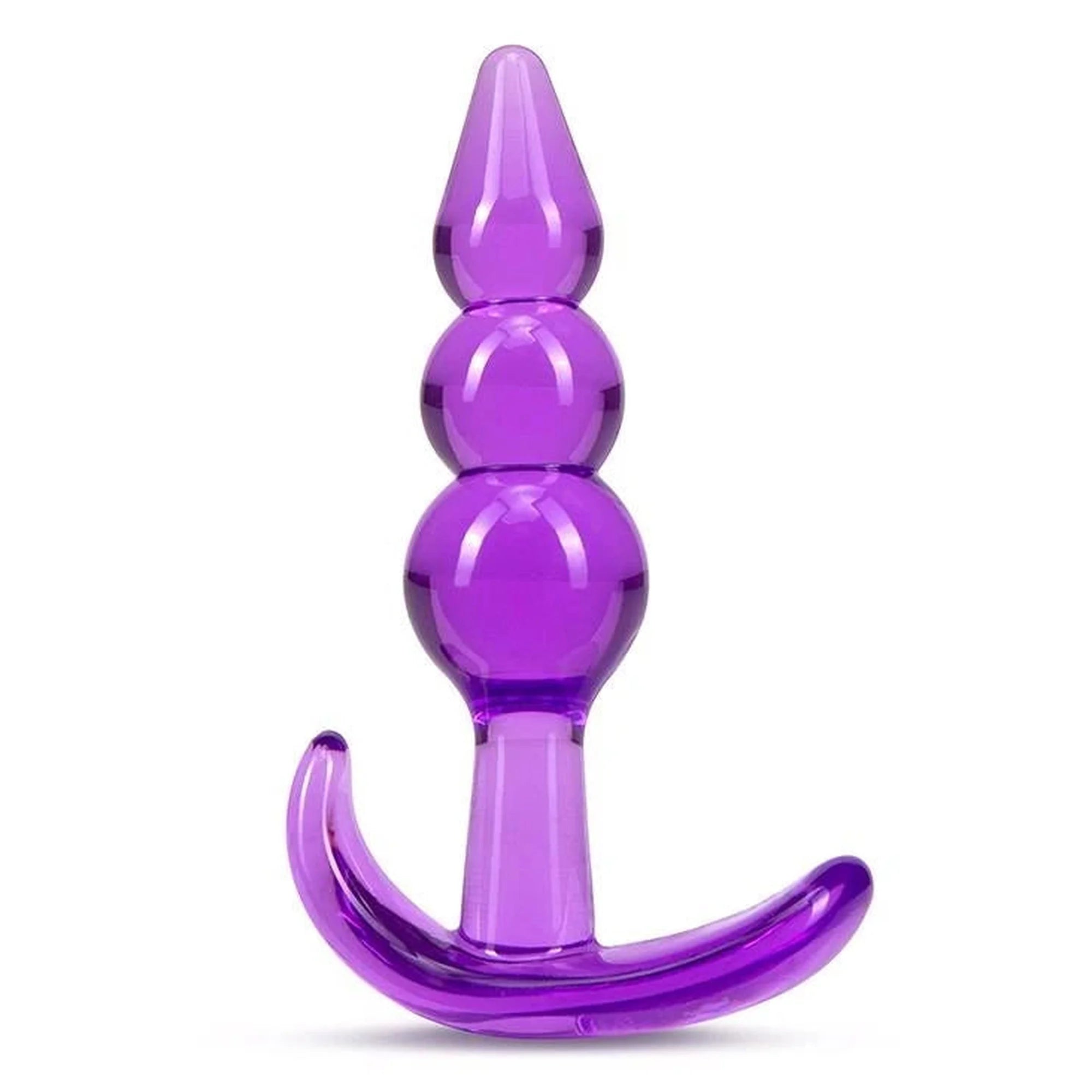 B YOURS TRIPLE BEAD PLUG ANAL VIOLET