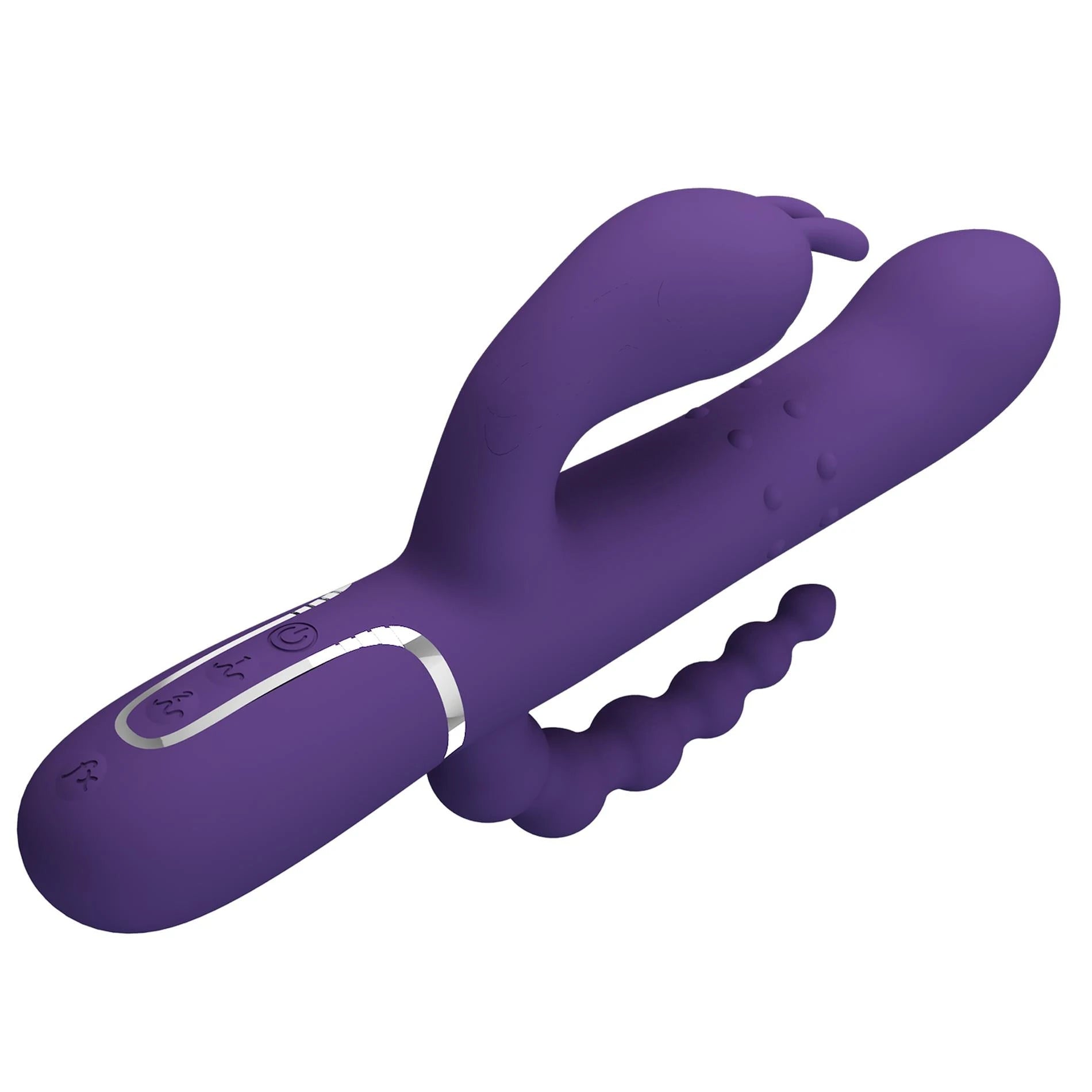 PRETTY LOVE - Cammy Violet Foncé, Douceur Scintillante, 7 fonctions de pulsation 7 fonctions de vibration 4 fonctions de roulement