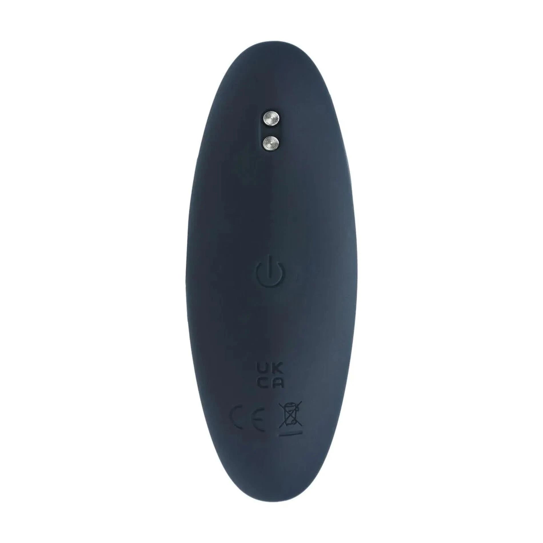 Vibrating Silicone Prostate Stimulator Anal Plug - M - Black