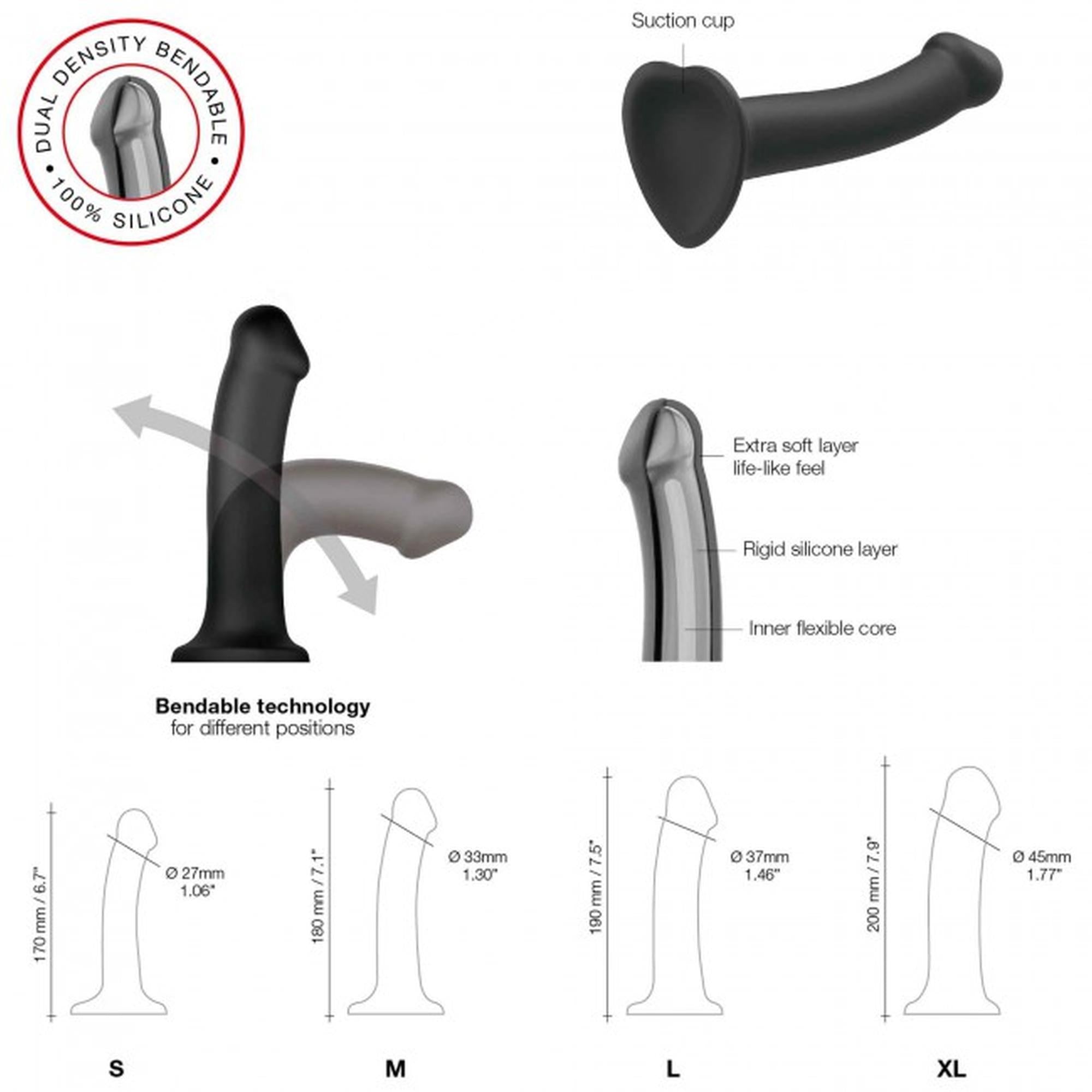 Dual Density Bendable Dildo