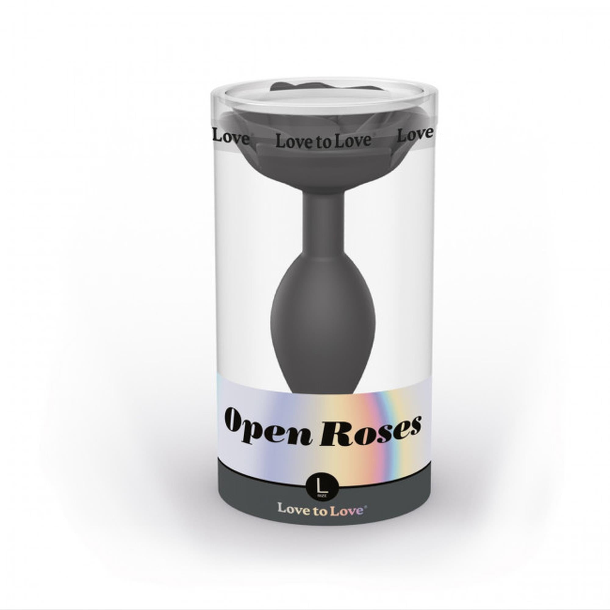 ROSES OUVERTES TAILLE L - ONYX NOIR