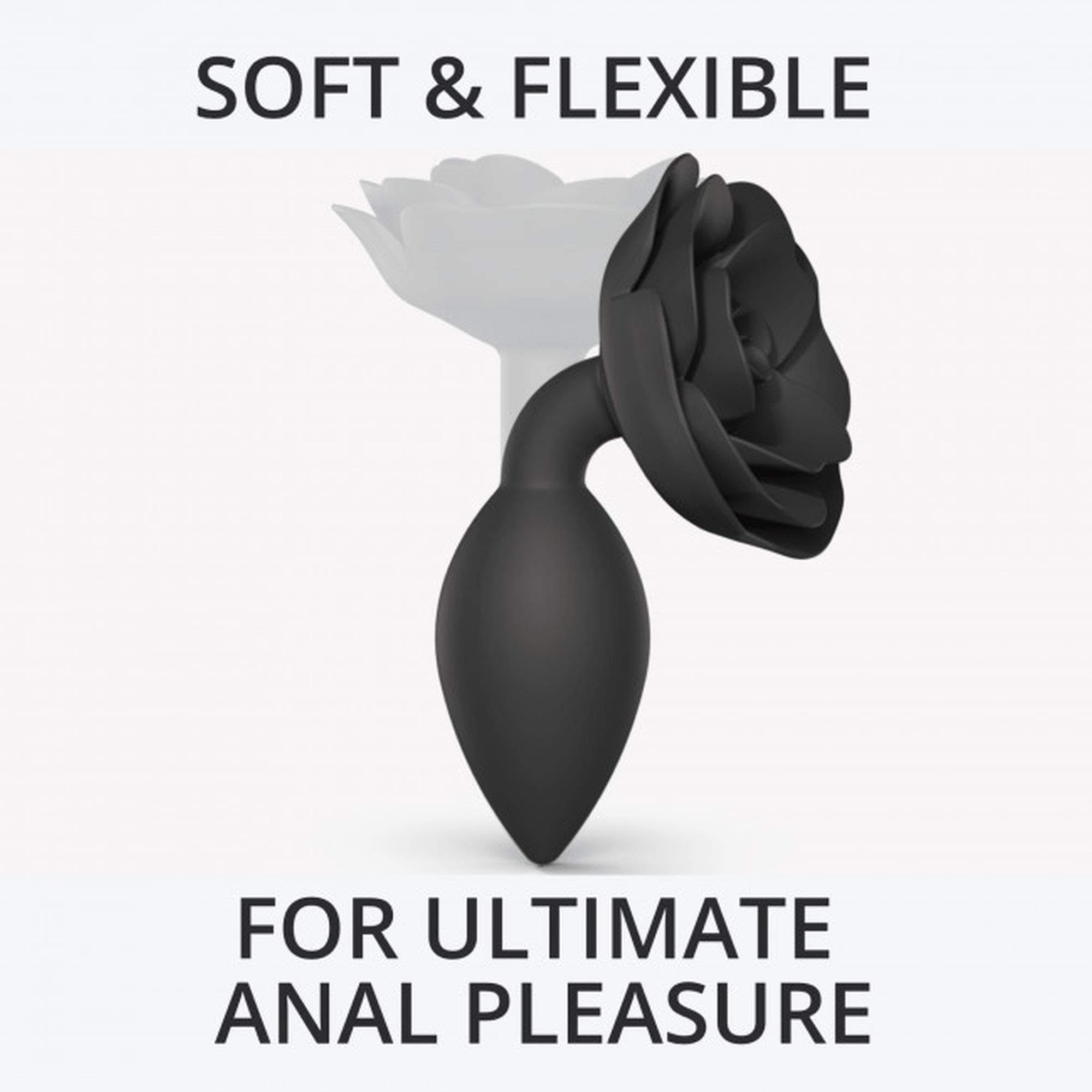 ROSES OUVERTES TAILLE L - ONYX NOIR