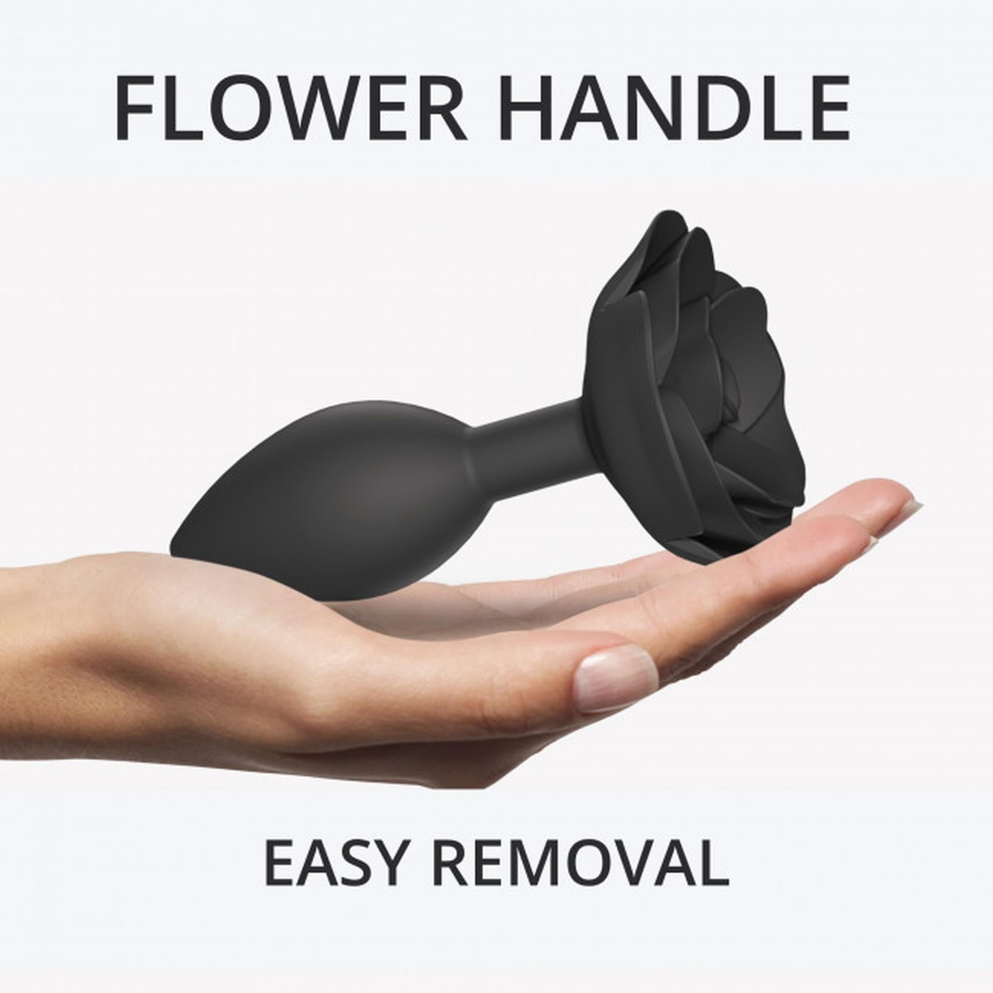 ROSES OUVERTES TAILLE L - ONYX NOIR