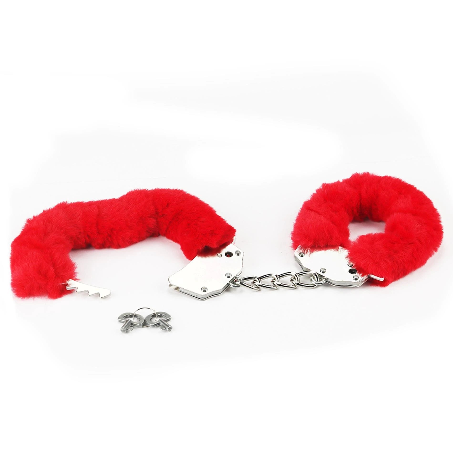 Menottes Fluffy Rouge Plaisir Fétiche